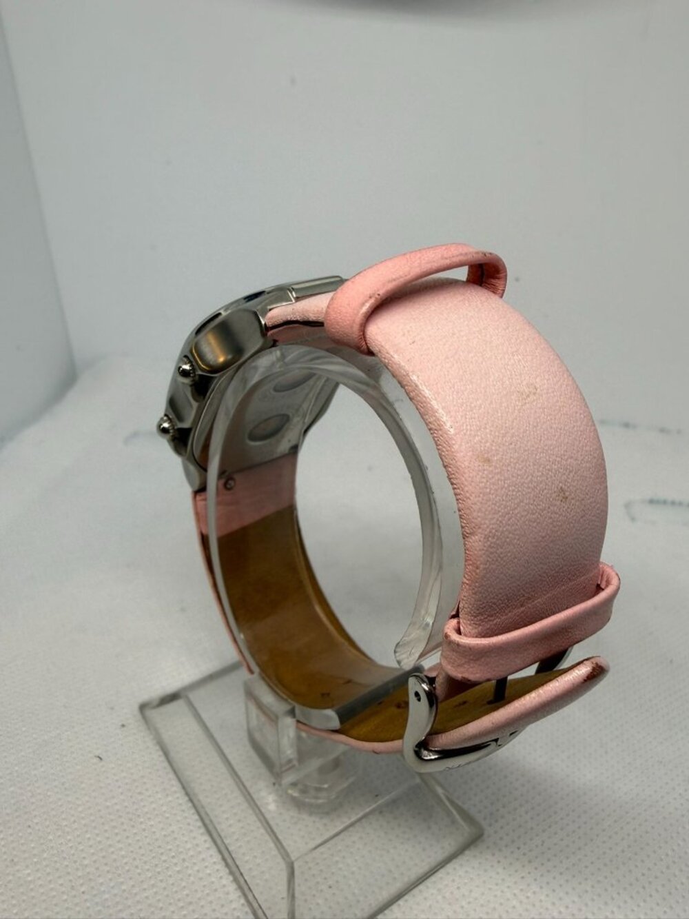 Philip Stein Teslar Women Dual Dial White Roman Pink Leather Bracelet Watch - Picture 4 of 13